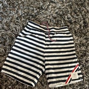 Thom Browne Kids striped print swim shorts